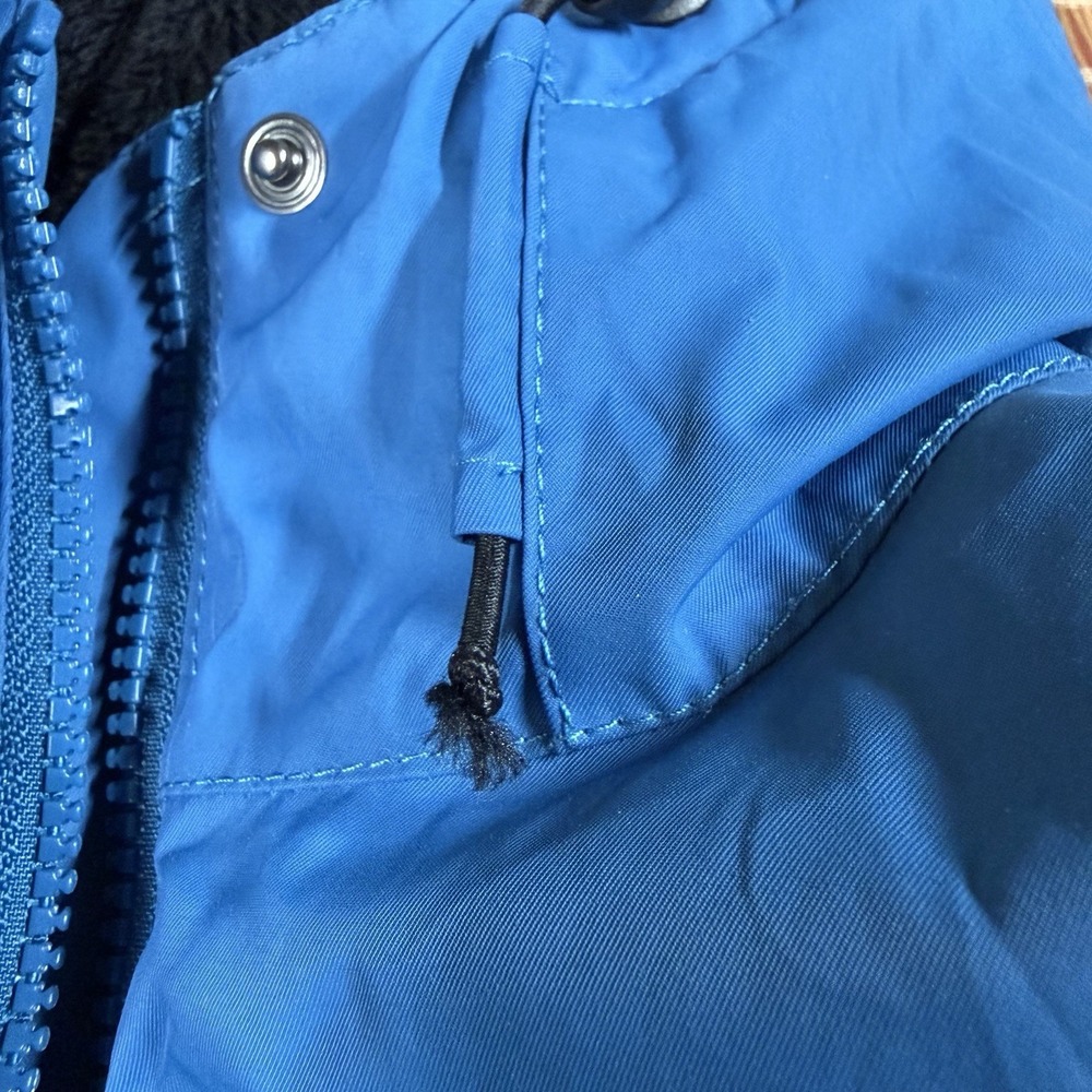 LL Bean Winter Warmer Coat Women Size Large Teal Fleece Lined Hooded Jacket - Picture 3 of 8